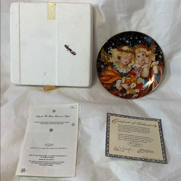 PLATE #1 Angels We Have Heard On High Collector Plate NEW - Picture 8 of 8